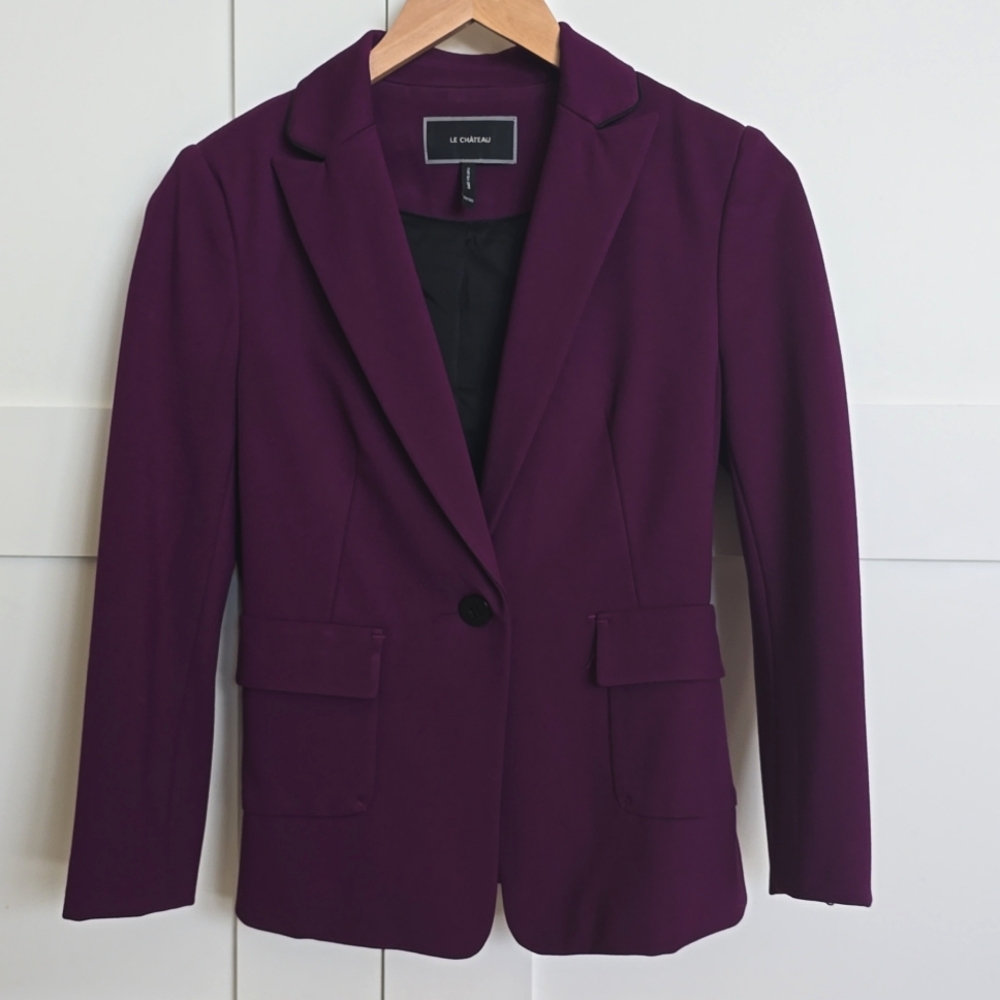 Grape purple blazer Le Chateau